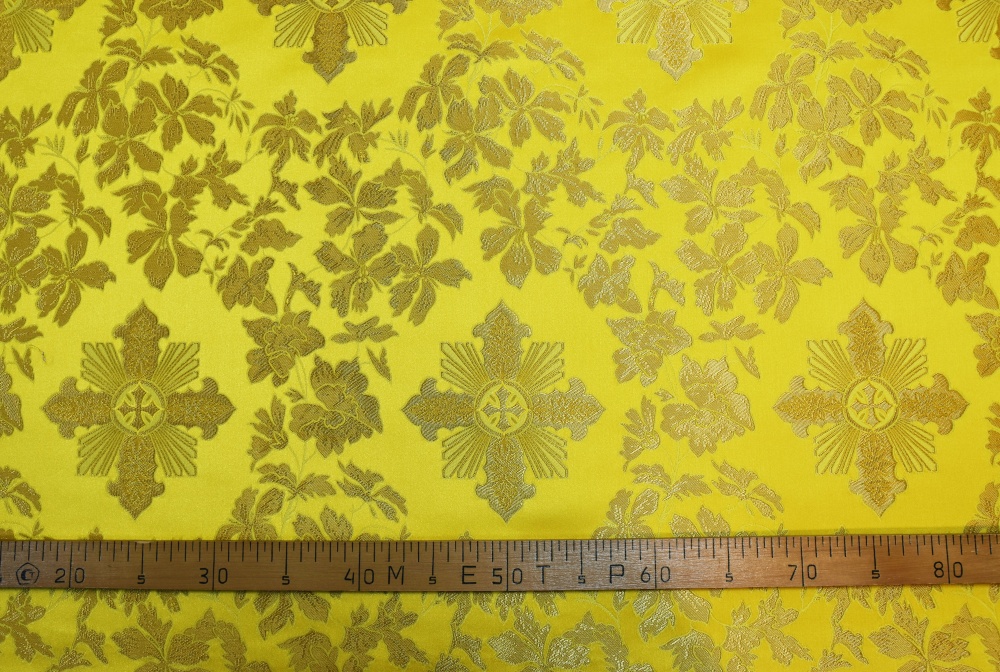 Шелк АЛЕКСАНДРИЯ, желтый с золотом , шир. 160 см