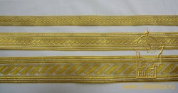 Галун Греция ЛЕПЕСТОК, шир. 4 см, золотой с серебром