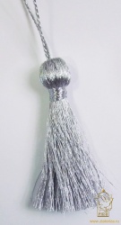 Кисть декоративная, серебро, длина 6 см, МТ