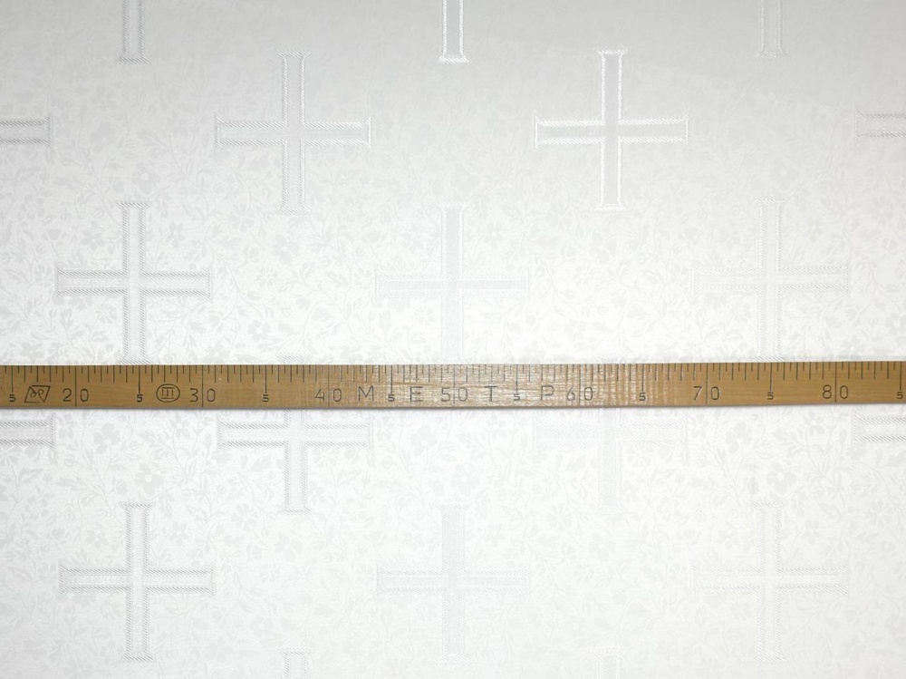 Шелк ЕФРОСИНИЯ, белый с серебром, шир. 150 см, Рахманово