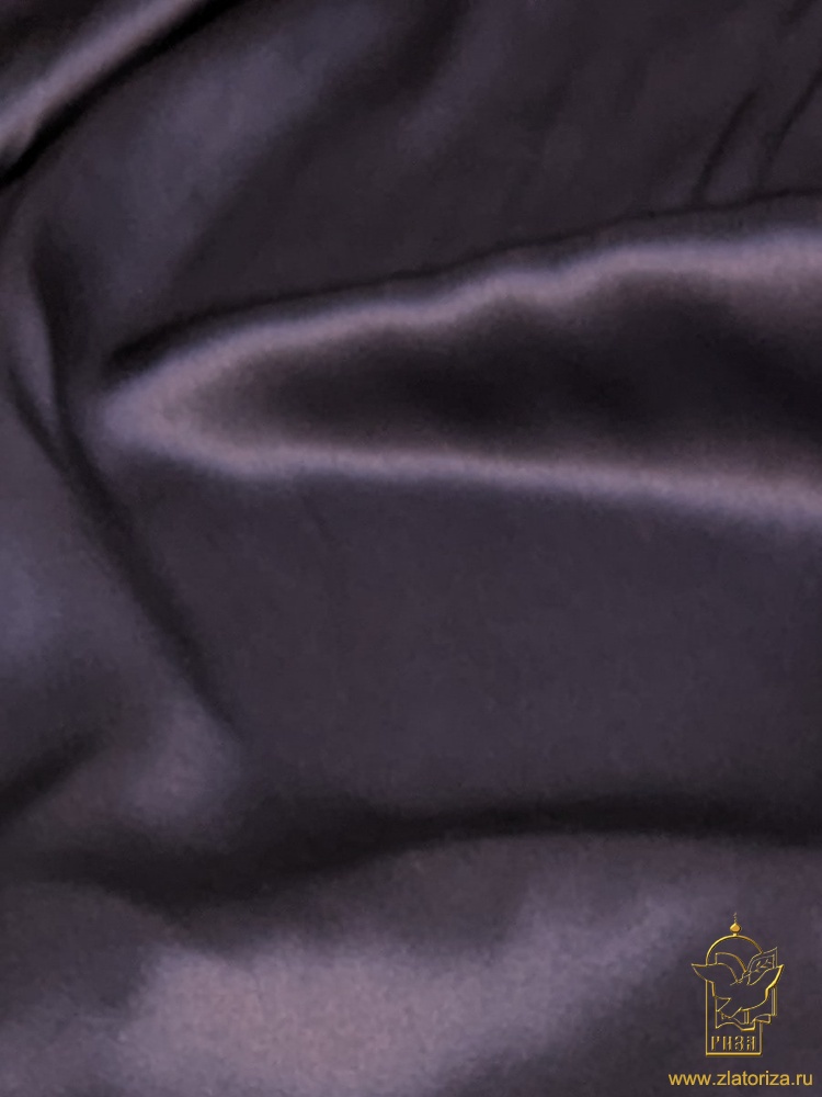 Шелк атлас натуральный, фиолетовый, шир. 110 см