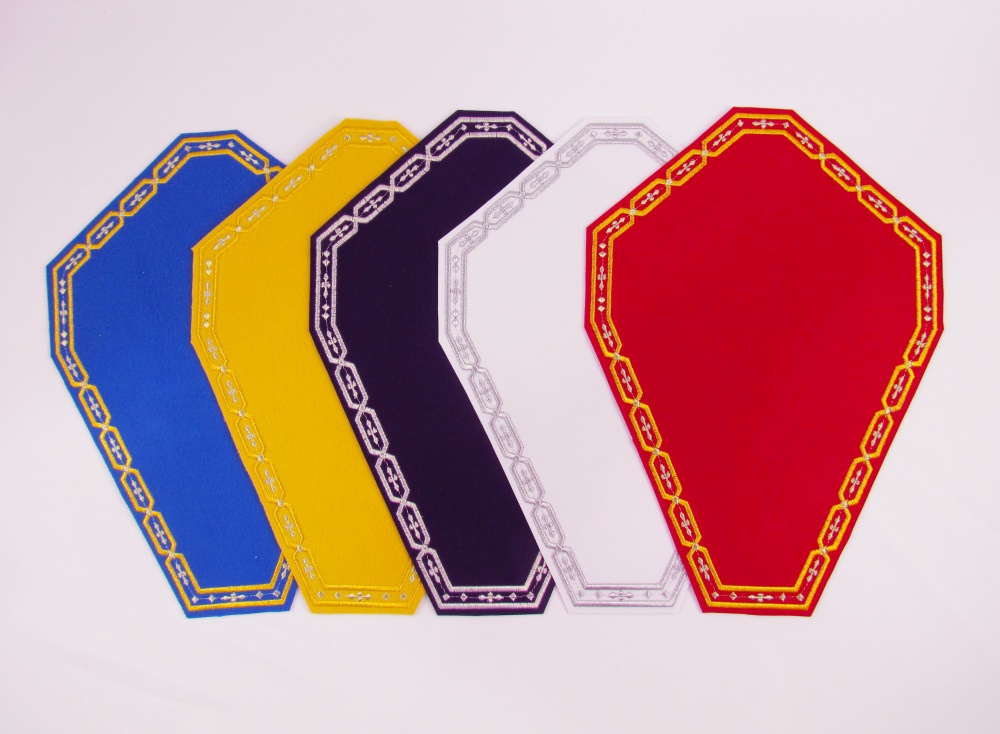 Подкрестье 25 х 34 см, замша, цвет: горчица с золотом