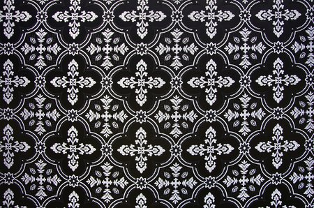 Шелк ЛЮБАВА, черный с серебром, шир. 150 см, Рахманово