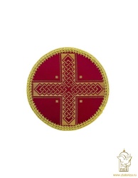 Салфетка под подсвечник, парча, диаметр 15 см