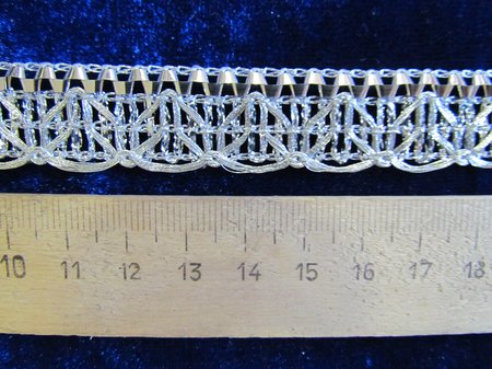 Тесьма серебро 25