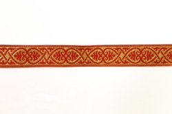 Галун АФИНЫ, красный с золотом, шир. 2,3 см, ФР
