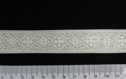 Галун ЗЛАТОУСТ, белый со светлым серебром, шир. 2,3 см, ФР