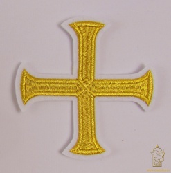 Крест 2 БУЛАТ белый с золотом, 11 см Крест 2 БУЛАТ белый с золотом, 11 см