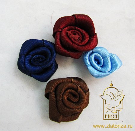 Роза из атласа, диаметр 2 см,