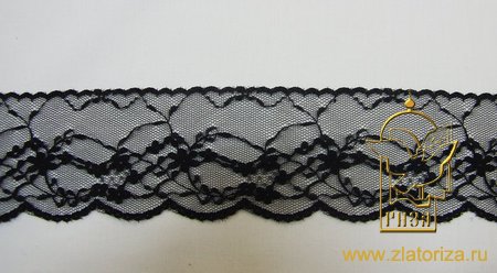 Кружево 54, на сетке, синтетическое, шир. 6 см,