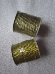 Шнур с метонитью витой 3 мм, золото