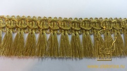 Бахрома золото 18, шир. 2 см, арт. 7958/2831 16,5 м в упак