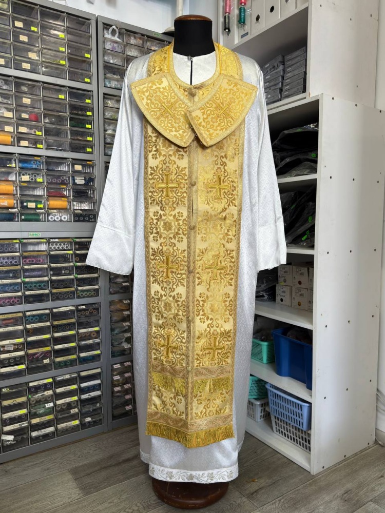 Епитрахиль + поручи, желтый, шелк