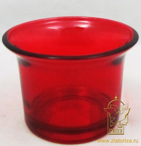 Лампада Колокол красная стеклянная 5х6х7 см