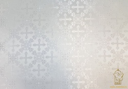 Шелк ЗЛАТОУСТ, белый с серебром, шир. 150 см, Рахманово