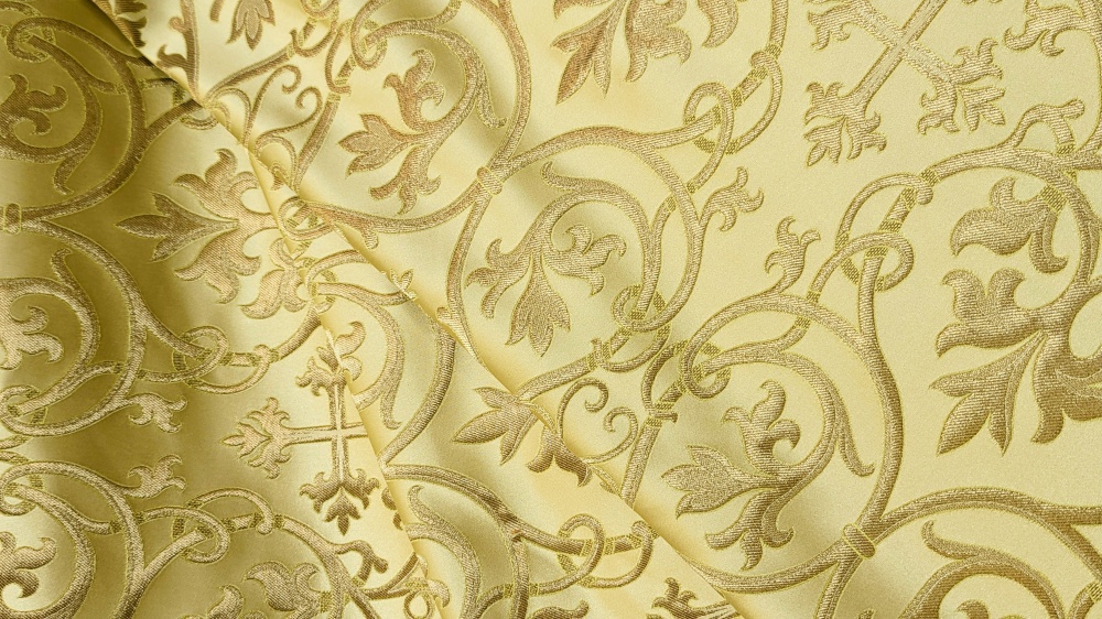 Парча СВЯТОГОРСКАЯ, золотая, шир. 165 см