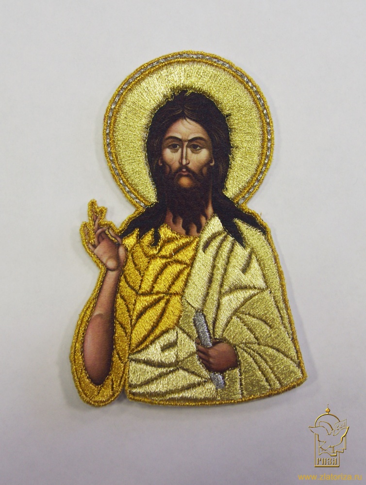 Икона святого пророка Илии , вышитая, высотой 11-13 см
