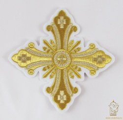 Крест 1 А ВАНИН, белый с золотом