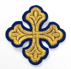 Крест 4 ЛУКОШКО синий с золотом,6-7 см