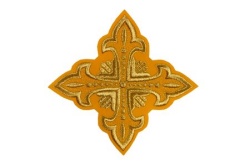 Крест 1 ОСТРЫЙ, желтый с золотом,14,5 -16 см