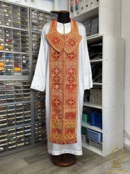 Епитрахиль + поручи, красный с золотом, шелк Епитрахиль + поручи, красный с золотом, шелк