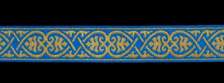 Галун АФИНЫ, голубой с золотом, шир. 2,3 см, ФР