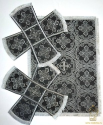 Покровцы парча, черные с серебром Покровцы парча, черные с серебром