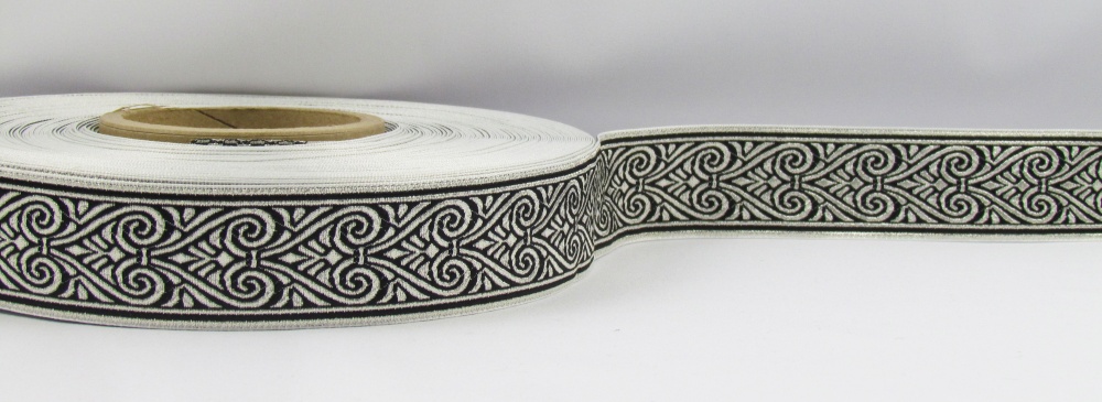 Галун АФИНЫ, черный с серебром, шир. 4 см, РА