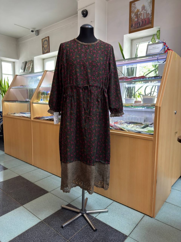 Платье женское СД, хлопок, с кружевом. Цвета