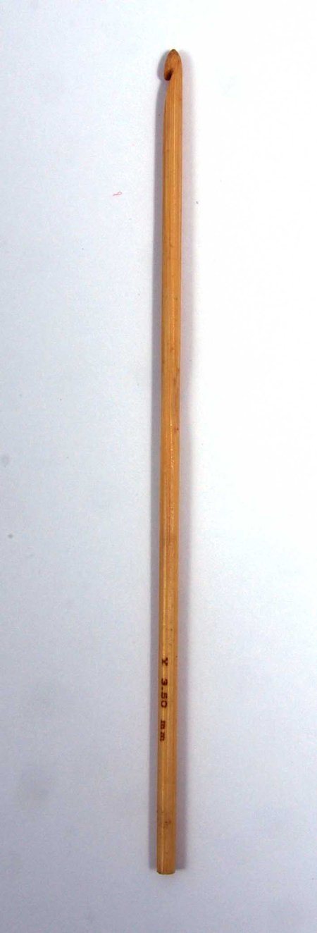 Крючок вязальный диаметр 3,5 мм, бамбук, 15 см