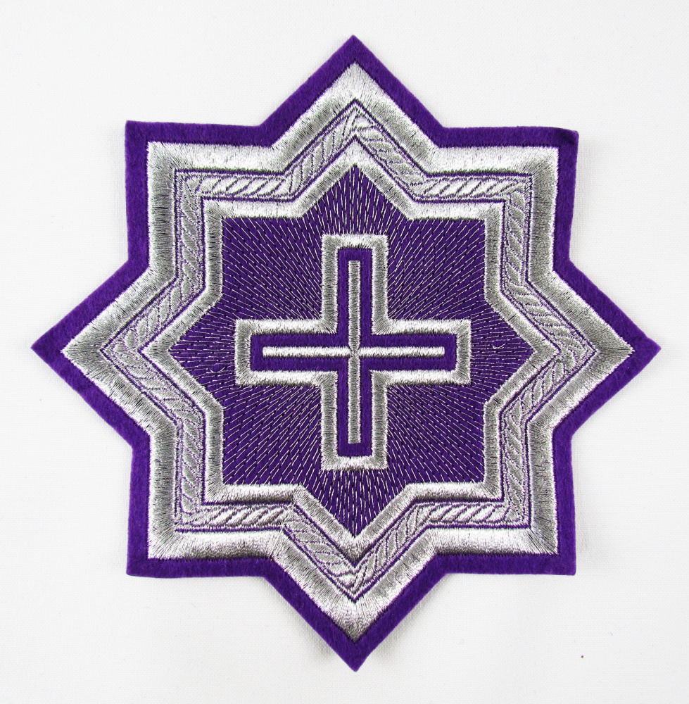 Набор крестов, иерейский, АНДРЕЕВСКИЙ, фиолетовый с серебром, 14 шт