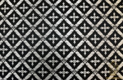 Парча ПОЛИСТАВРИЙ (БОЛЬШОЙ), черный с серебром, шир. 150 см, Рахманово