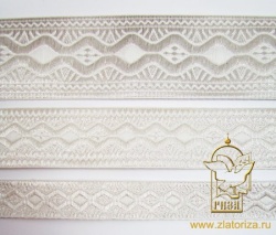 Галун Греция ВОЛНА, шир. 2,5 см, белый с серебром Галун Греция ВОЛНА, шир. 2,5 см, белый с серебром