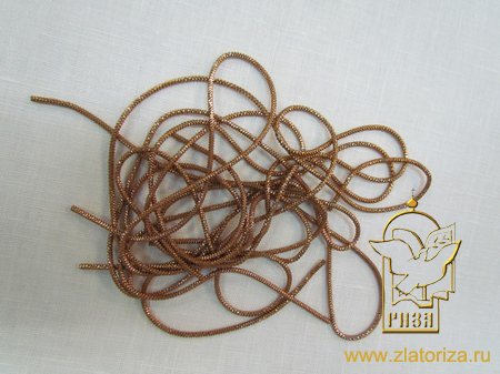 Канительный шнур ЗИГЗАГ 3? золото бронза, арт. antigue dabang № 8)