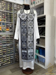 Епитрахиль + поручи, черная с серебром, шелк