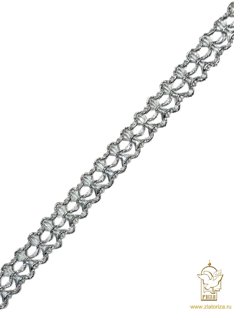 Тесьма серебро 14