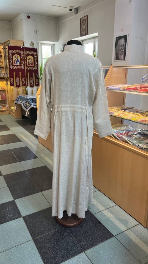 Подрясник Греческий, мужской, лен меланж