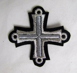 Крест 4 ПЕТЕЛЬНЫЙ, черный с серебром,6-7 см Крест 4 ПЕТЕЛЬНЫЙ, черный с серебром,6-7 см