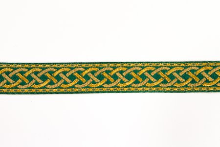 Галун ФР ПЛЕТЕНКА зелен. шир. 2,3 см