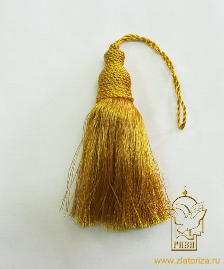 Кисть декоративная, золото, длина 11 см, арт. 2234, 73690А
