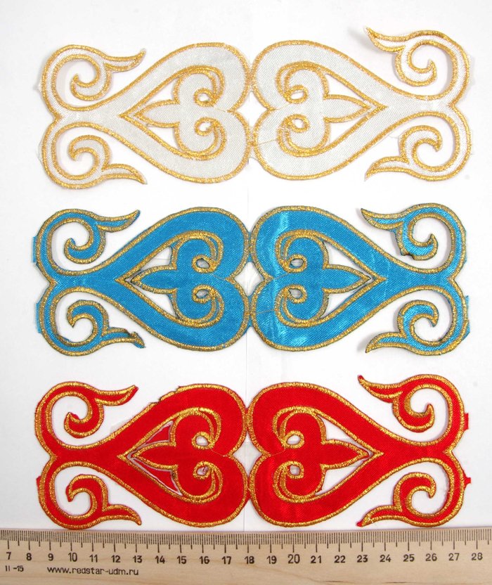 Термоаппликация 20 СЕРДЕЧКИ (фрагмент 20 см), цвет - микс