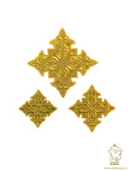 Крест 1 ПОЧАЕВ, горчица с золотом, 15-16 см