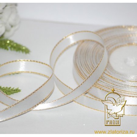 Лента атласная 1 см, цвет - микс