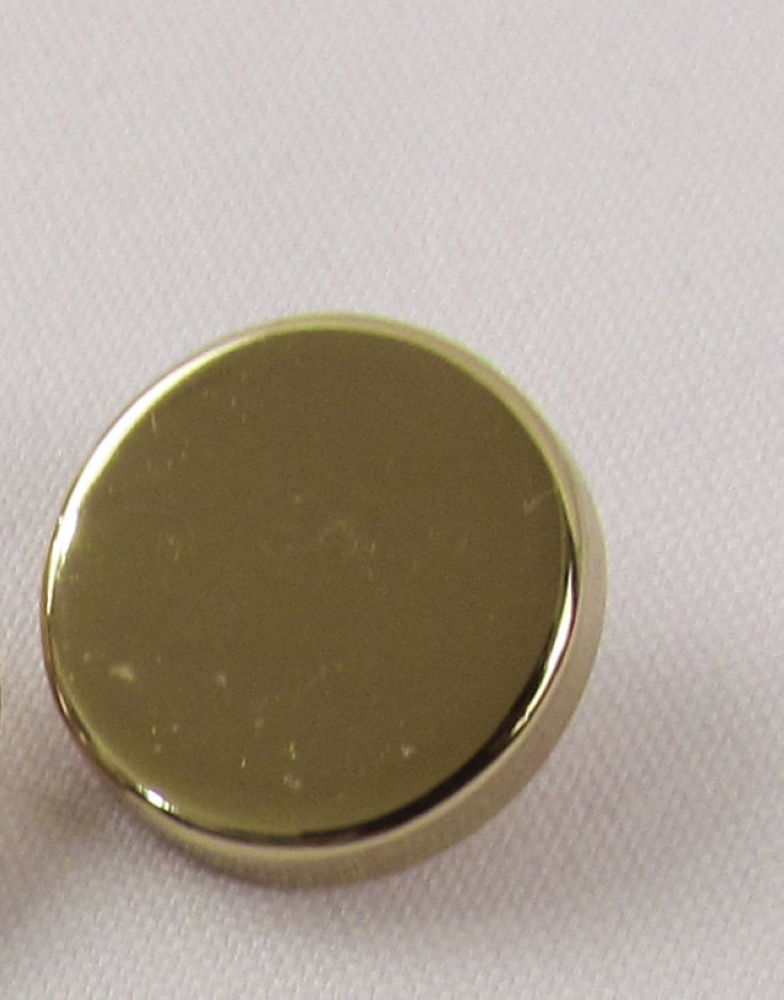 Пуговицы ГЛАДКИЕ золото металл, 15 мм