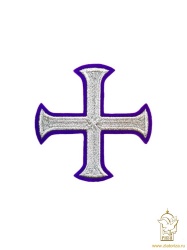 Крест 4 БУЛАТ фиолетовый с серебром, 6 см, ВИО