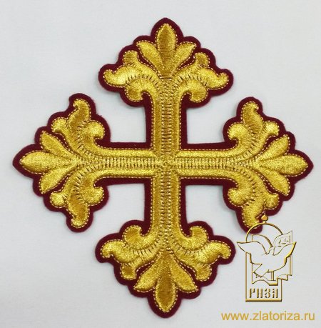 Набор крестов, иерейский, ВИФЛЕЕМ, бордо с золотом, 14 шт, арт. 22784