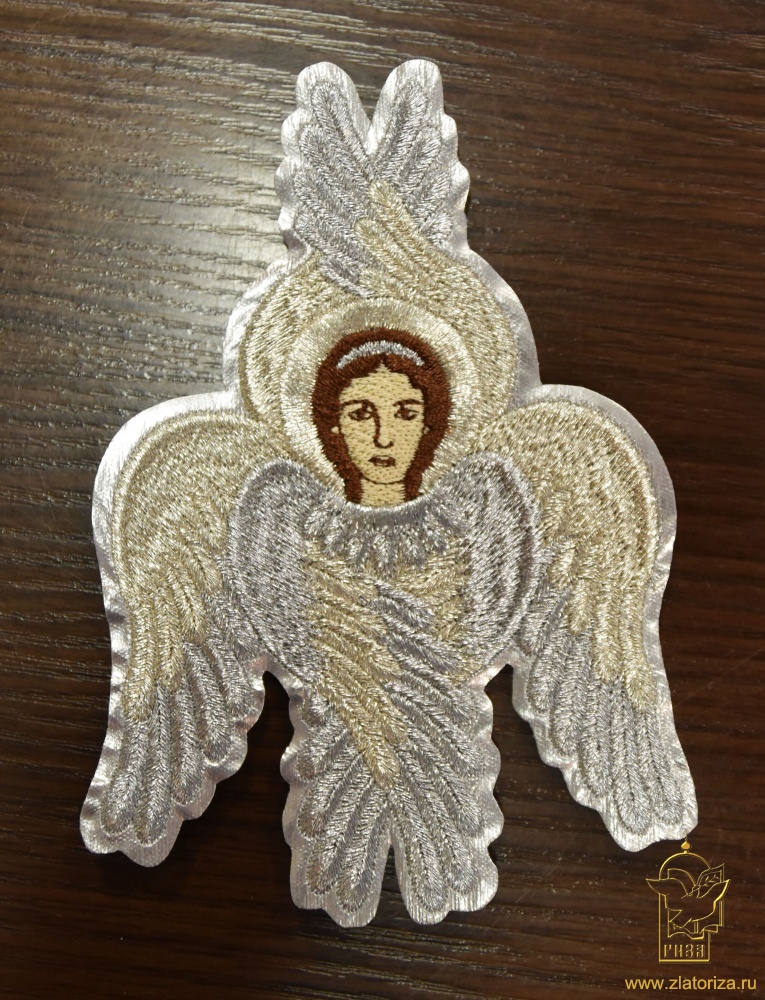 Херувим, лаке серебро, средний, h-13-14 см