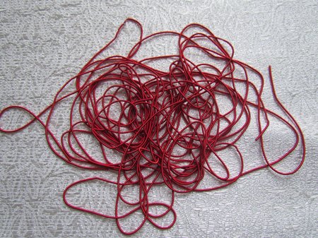 Канитель 49К красная матовая