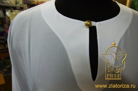 Подризник с галуном, шифон/искусственный крепдешин