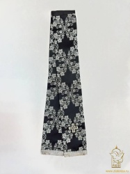 Закладка для служебных книг, шелк, черная с серебром, шир. 12 см Закладка для служебных книг, шелк, черная с серебром, шир. 12 см